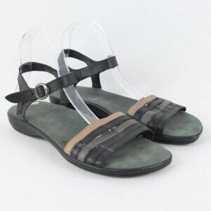 Keen Emerald City Women' Size 11 Black Leather Quarter Strap Flat Sandals